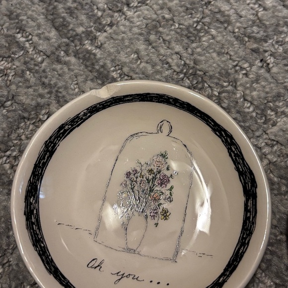 Stoffer Home "Sweet Words" porcelain trinket dishes - set of 4 - Picture 4 of 5